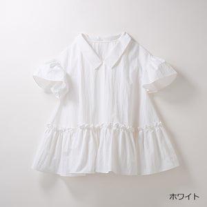 [THREE SQUARE]2WAYタフタブラウス