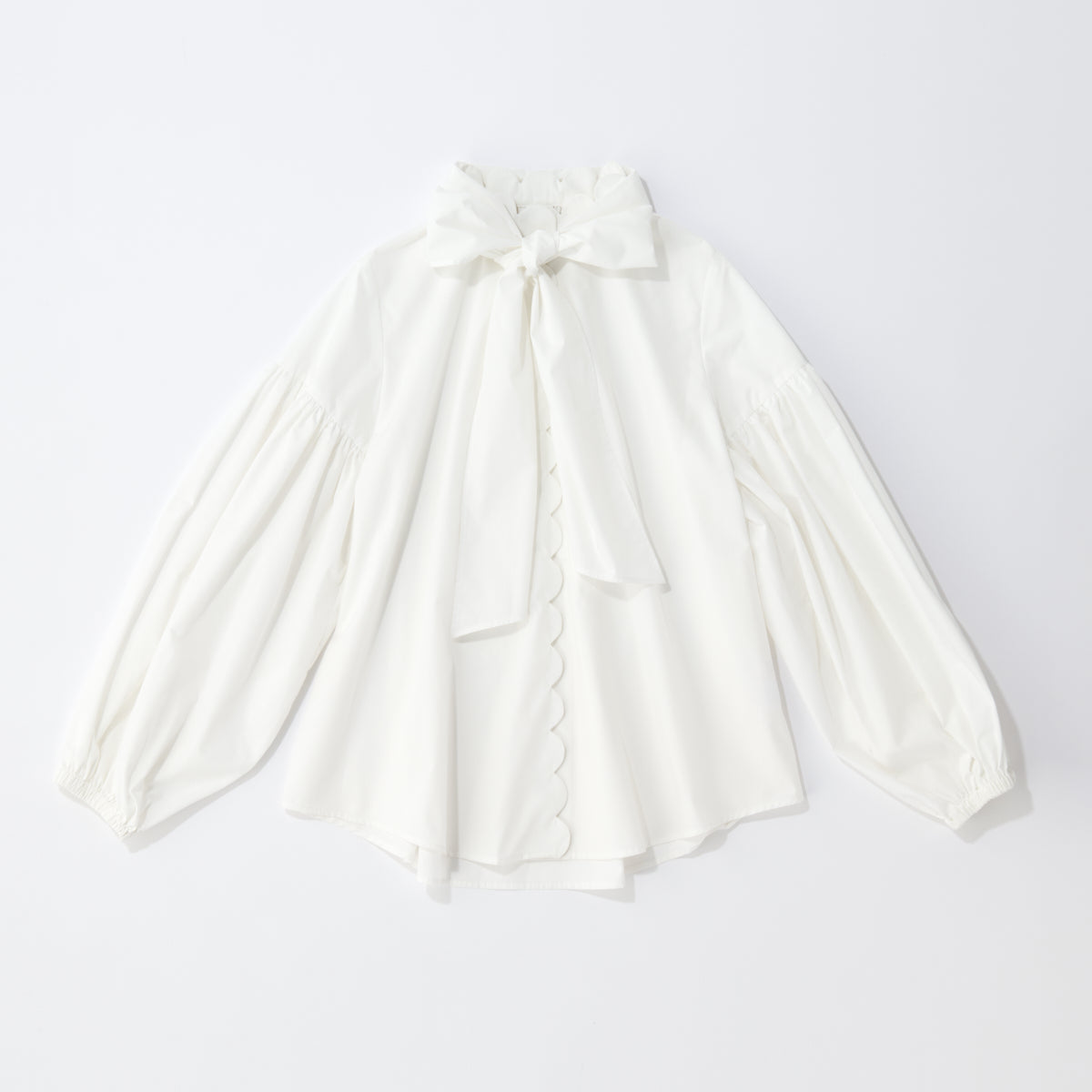 [ensuite]Ribbon tiny scallop blouse（VERYコラボ）